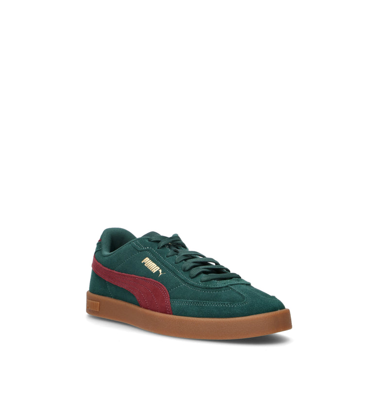 PUMA CLUB II ERA Sneaker uomo verde/rossa in suede