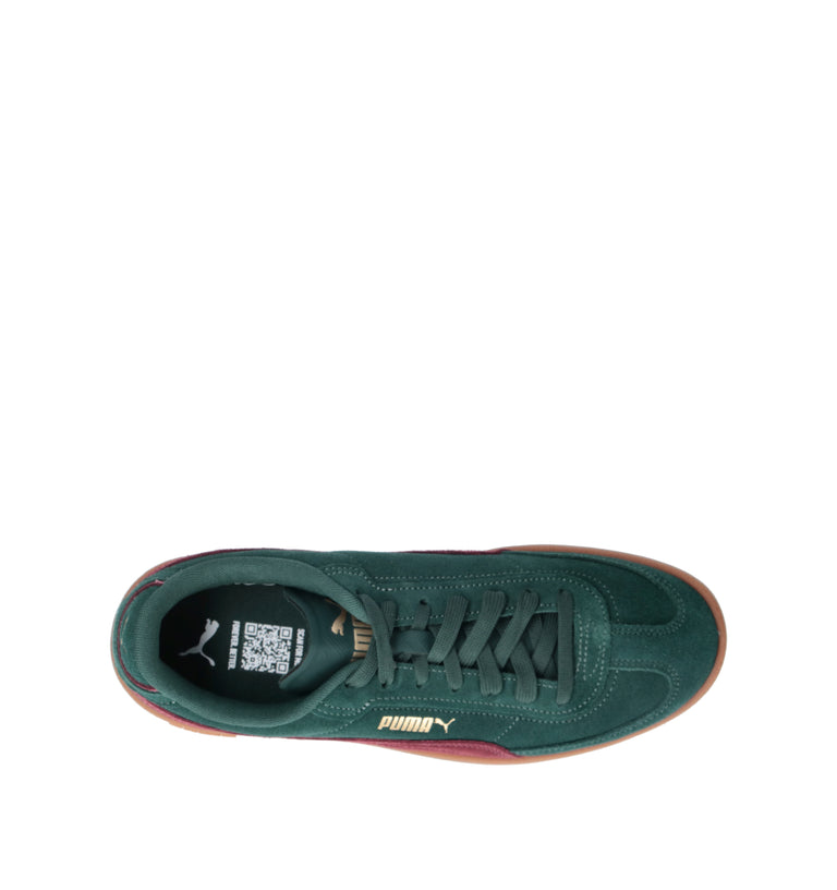 PUMA CLUB II ERA Sneaker uomo verde/rossa in suede