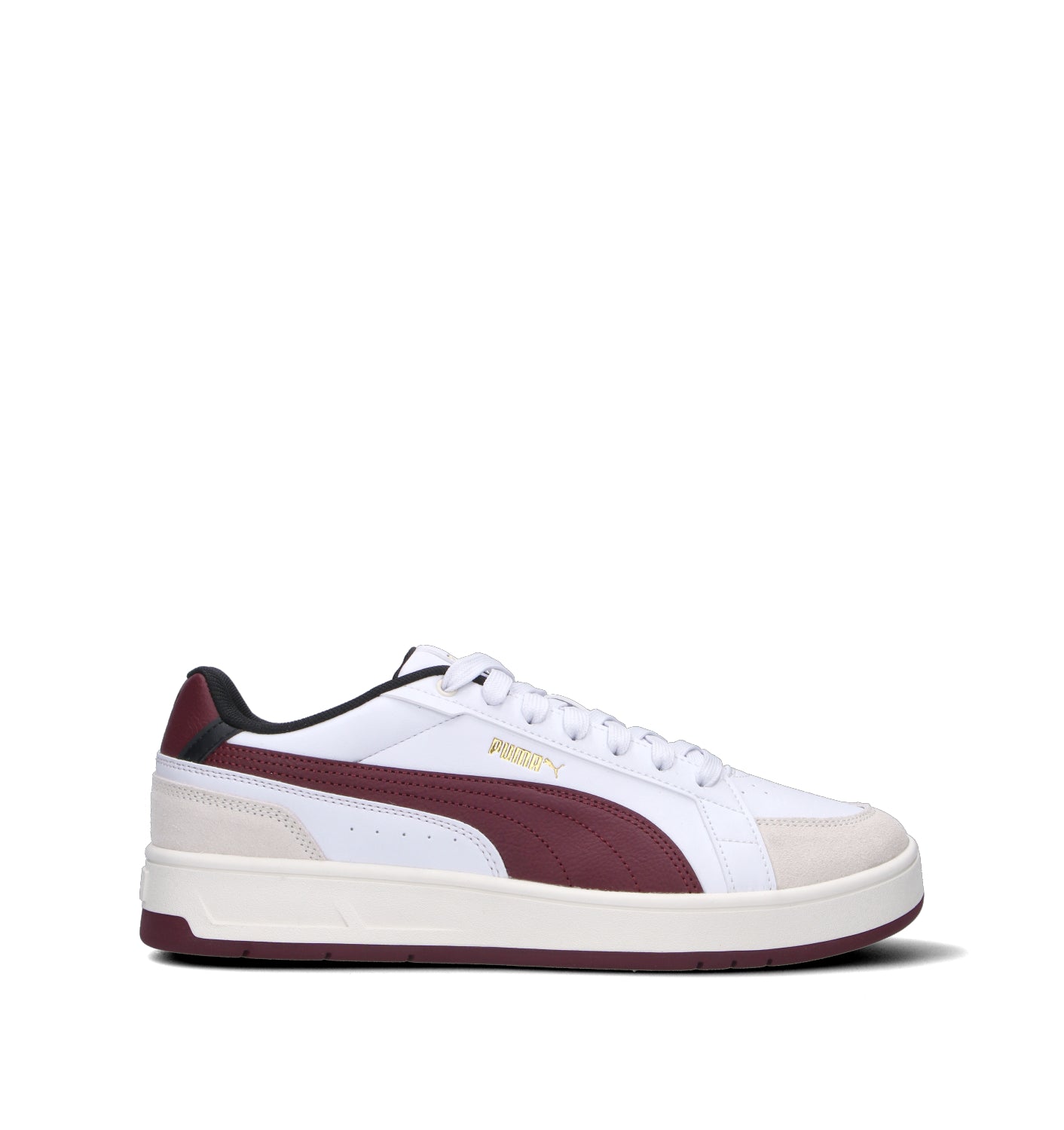 PUMA COURT CLASSICO SPORT Sneaker uomo bianca/bordeaux in pelle