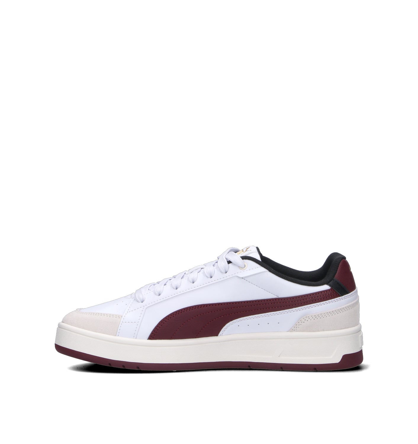 PUMA COURT CLASSICO SPORT Sneaker uomo bianca/bordeaux in pelle