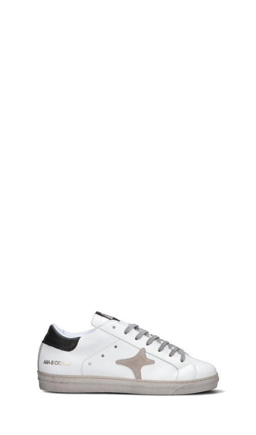 AMA-BRAND Snekaer uomo bianca/nera in pelle