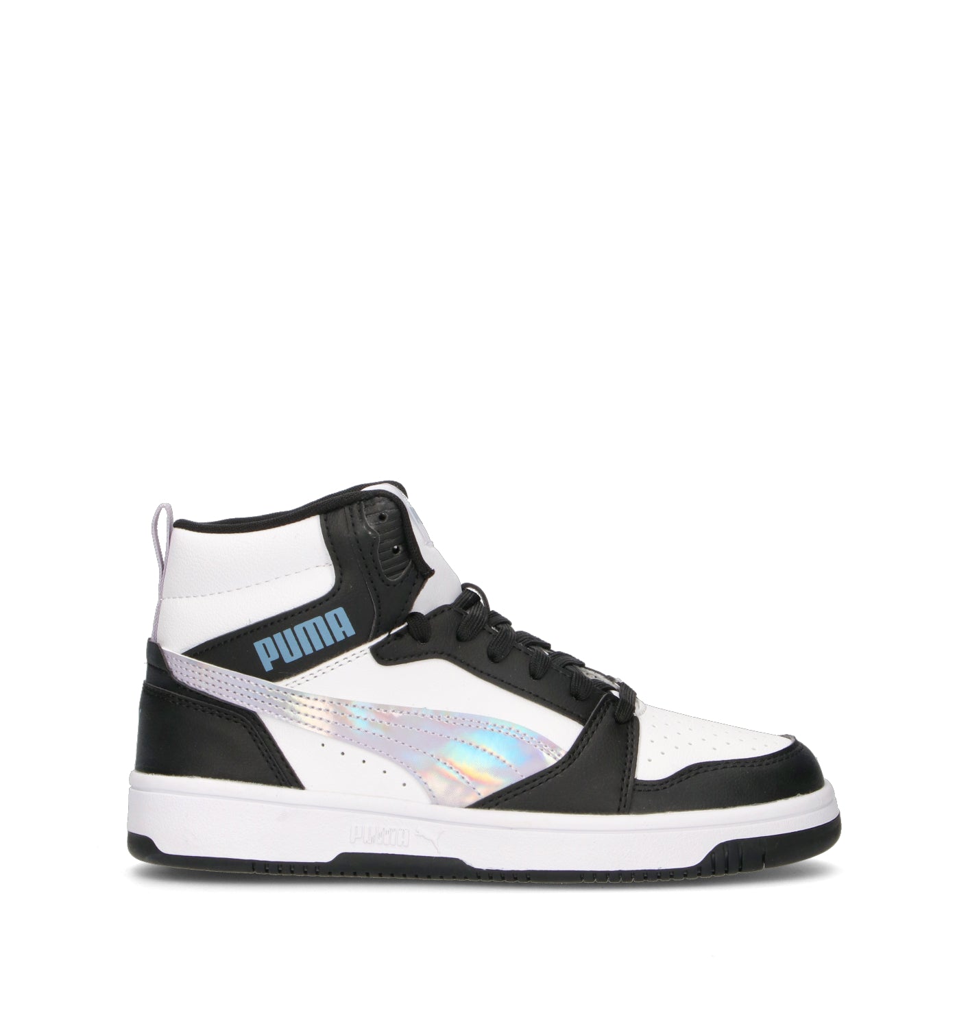 PUMA REBOUND V6 MID SPACE BELLE JR Sneaker ragazza bianca/nera