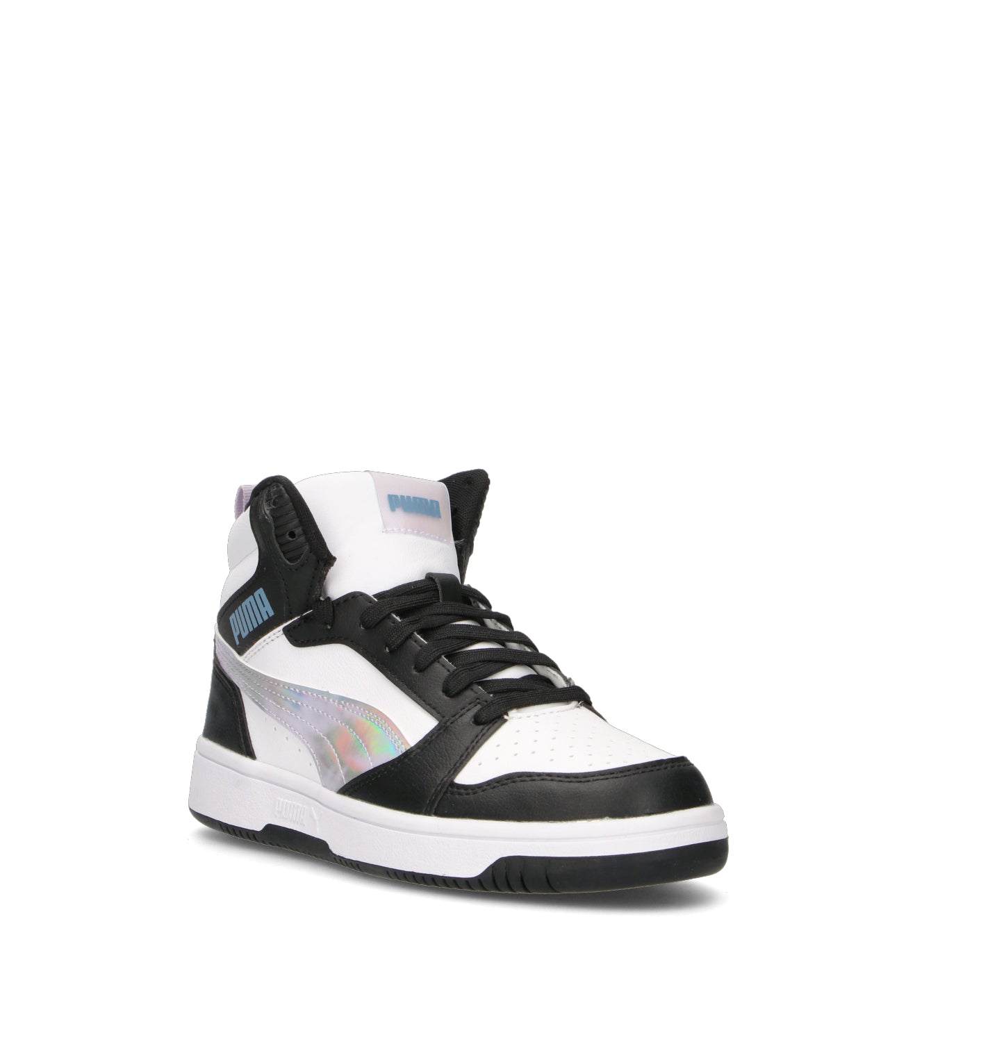 PUMA REBOUND V6 MID SPACE BELLE JR Sneaker ragazza bianca/nera