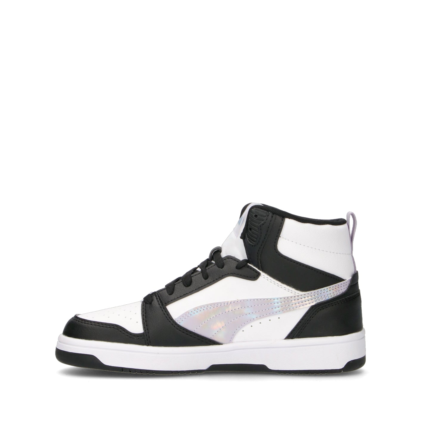PUMA REBOUND V6 MID SPACE BELLE JR Sneaker ragazza bianca/nera