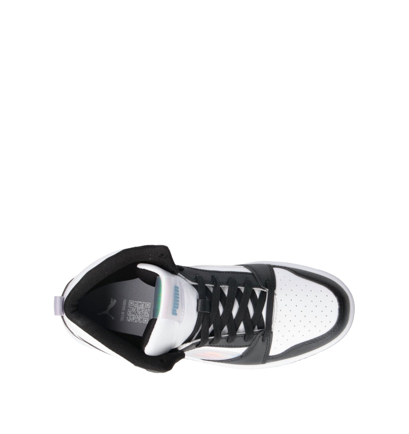 PUMA REBOUND V6 MID SPACE BELLE JR Sneaker ragazza bianca/nera