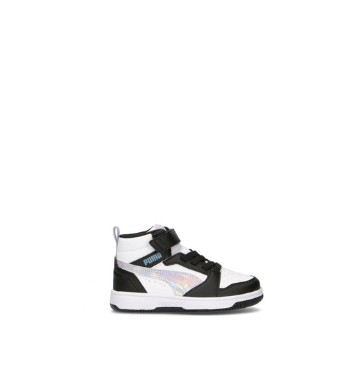 PUMA REBOUND V6 MID SPACE BELLE AC + PS Sneaker bimba bianca/nera
