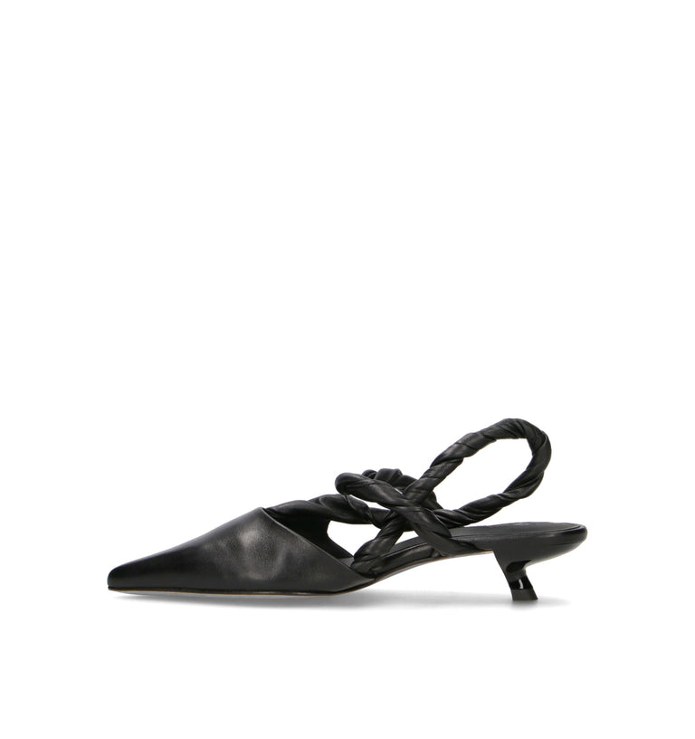 JVAM Slingback donna nera in pelle