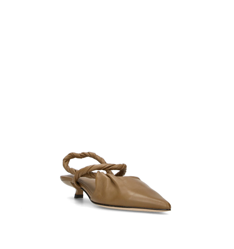 JVAM Slingback donna taupe in pelle
