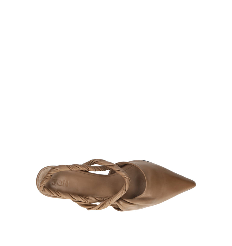 JVAM Slingback donna taupe in pelle