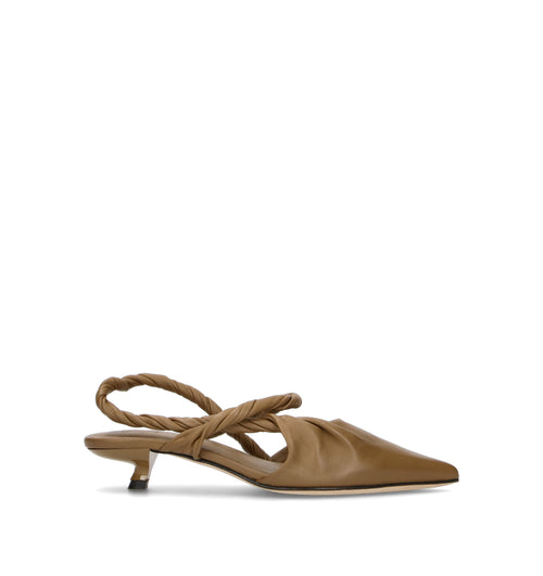 JVAM Slingback donna taupe in pelle