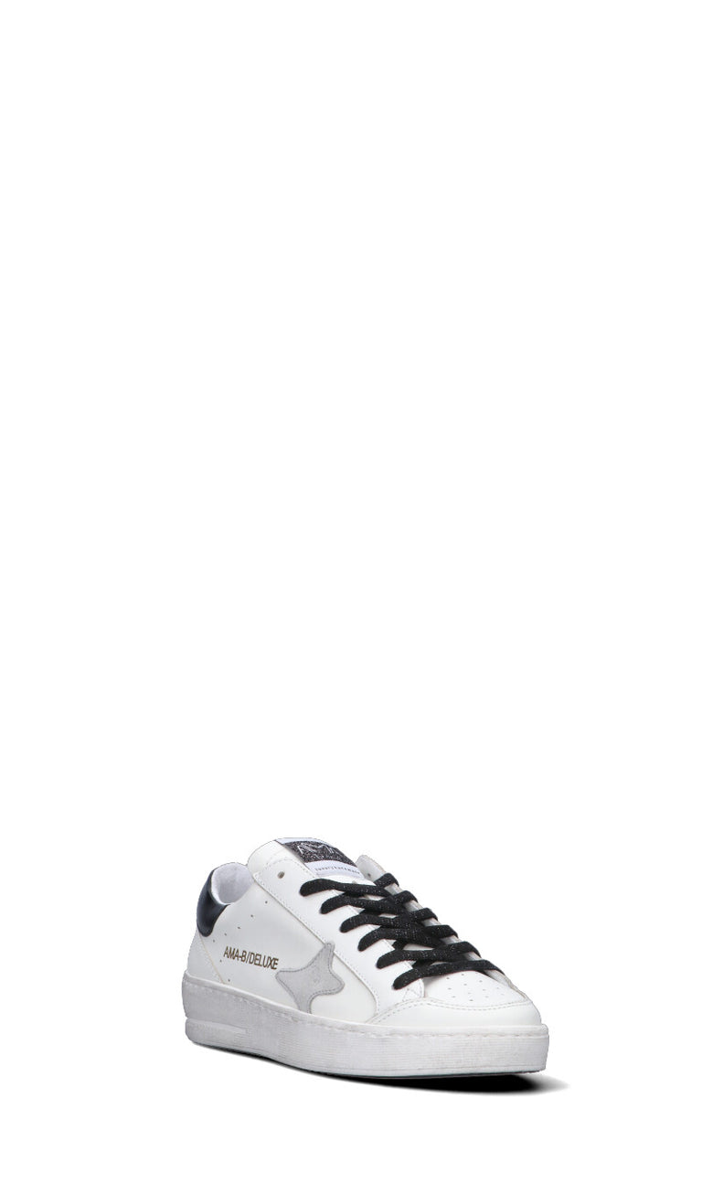 AMA-BRAND Sneaker donna bianca/nera in pelle