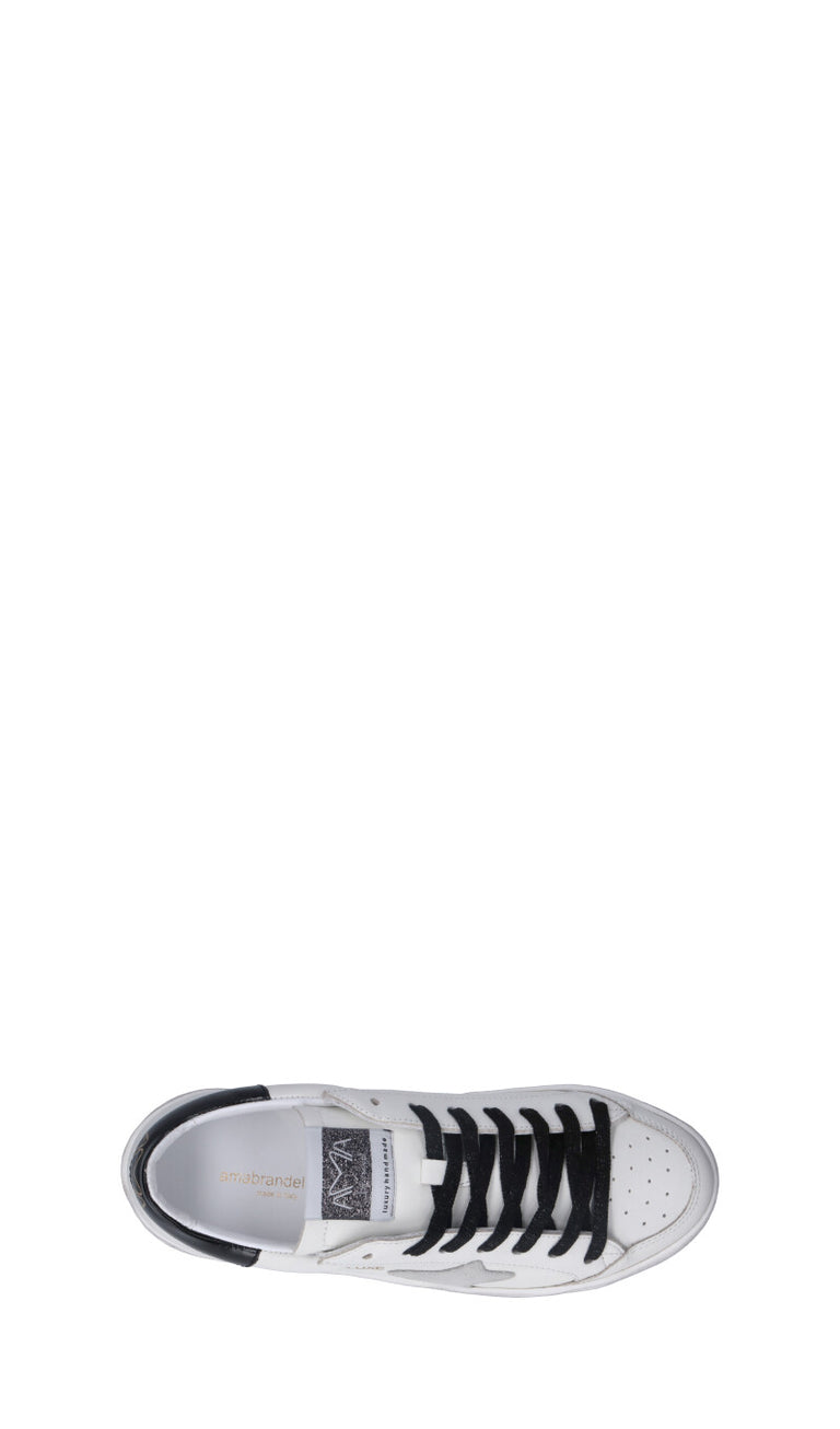 AMA-BRAND Sneaker donna bianca/nera in pelle