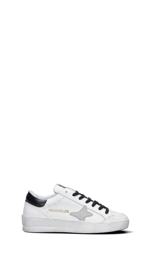 AMA-BRAND Sneaker donna bianca/nera in pelle