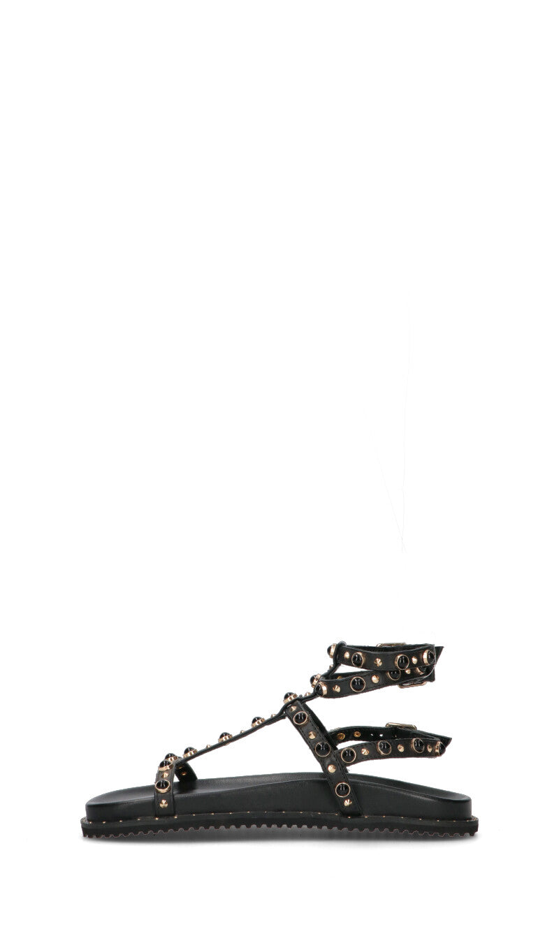 GRAFIA Sandalo donna nero in pelle