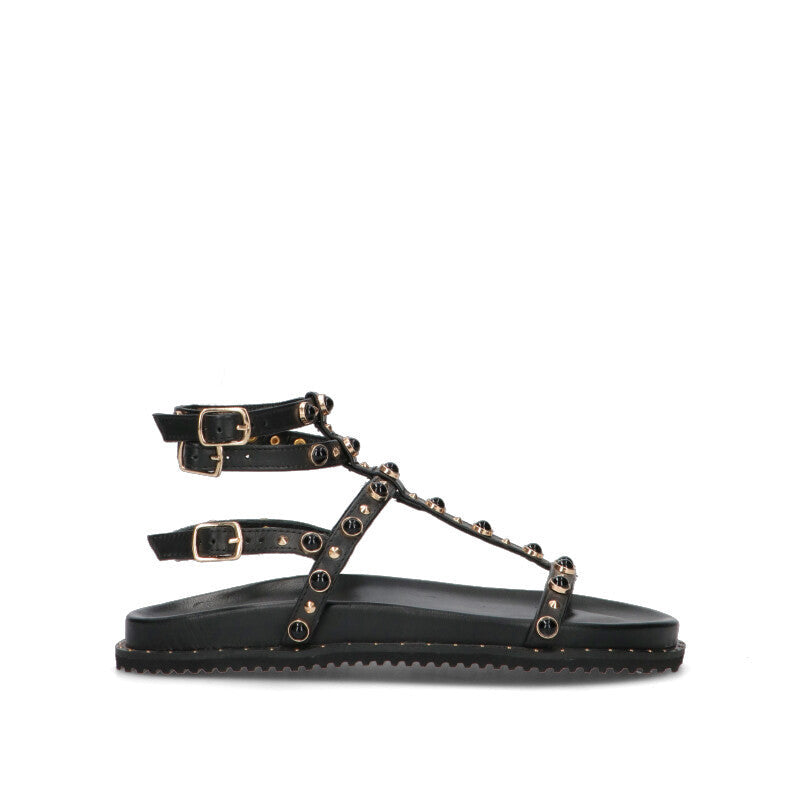 GRAFIA Sandalo donna nero in pelle