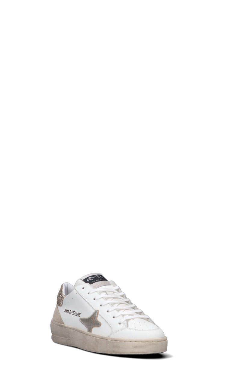 AMA-BRAND Sneaker donna bianca in pelle