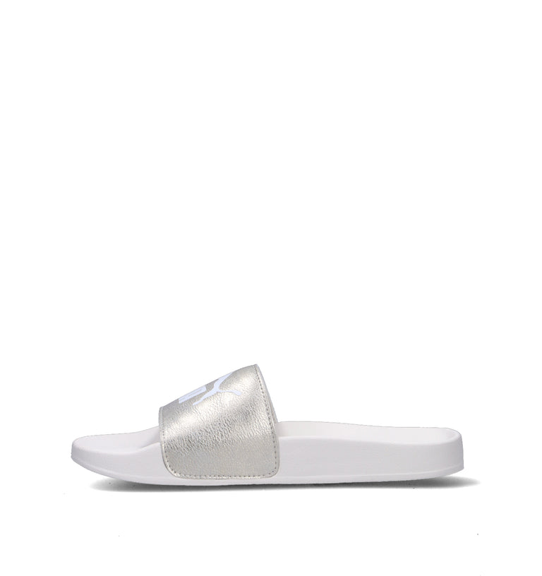 PUMA LEADCAT 2.0 METALLIC WHISPER Ciabatta donna bianca