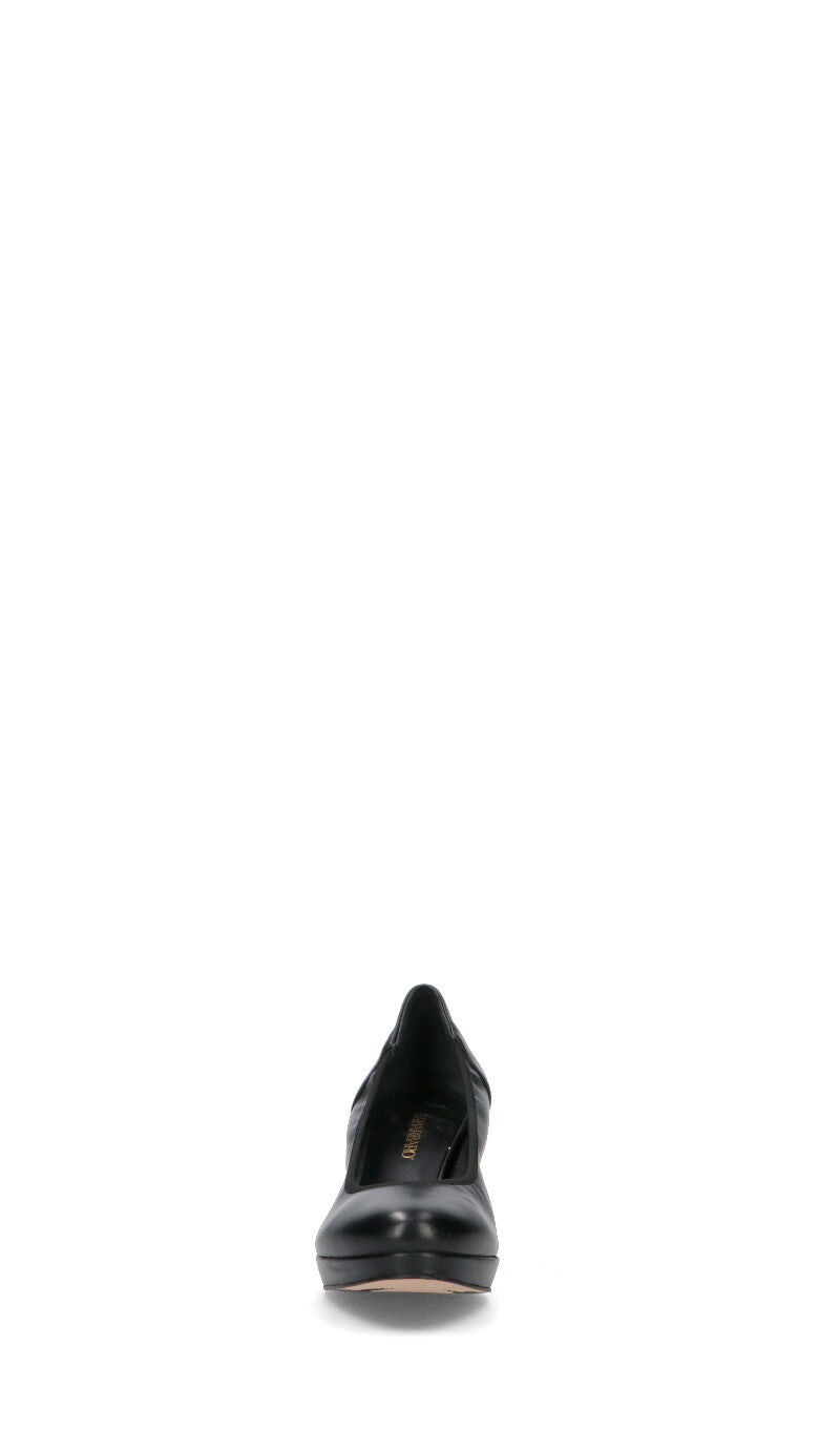 RABARBARO Décolleté donna nera in pelle