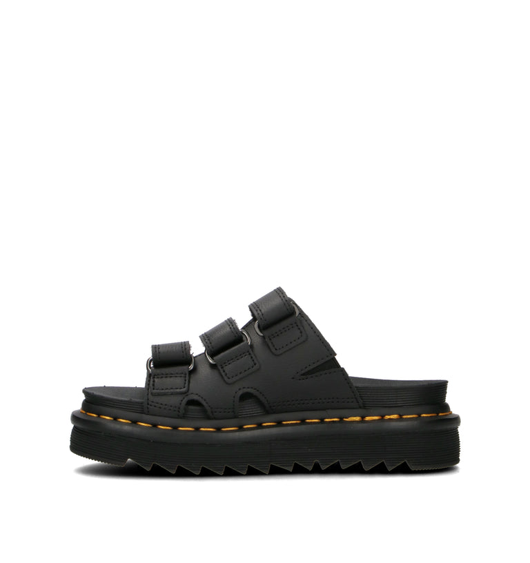 DR. MARTENS Ciabatta donna nera in pelle