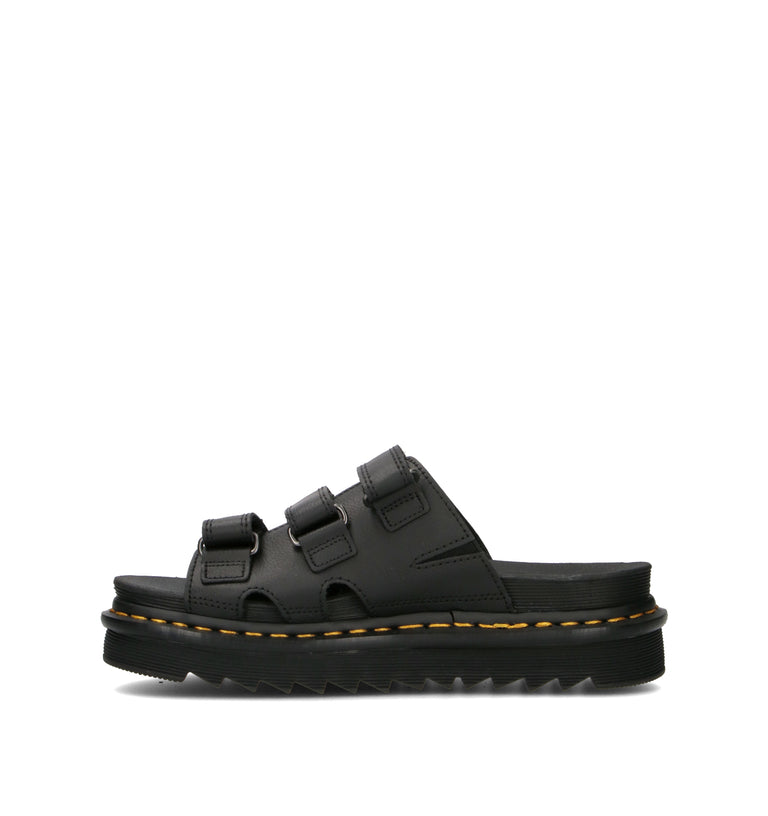 DR. MARTENS Ciabatta uomo nera in pelle