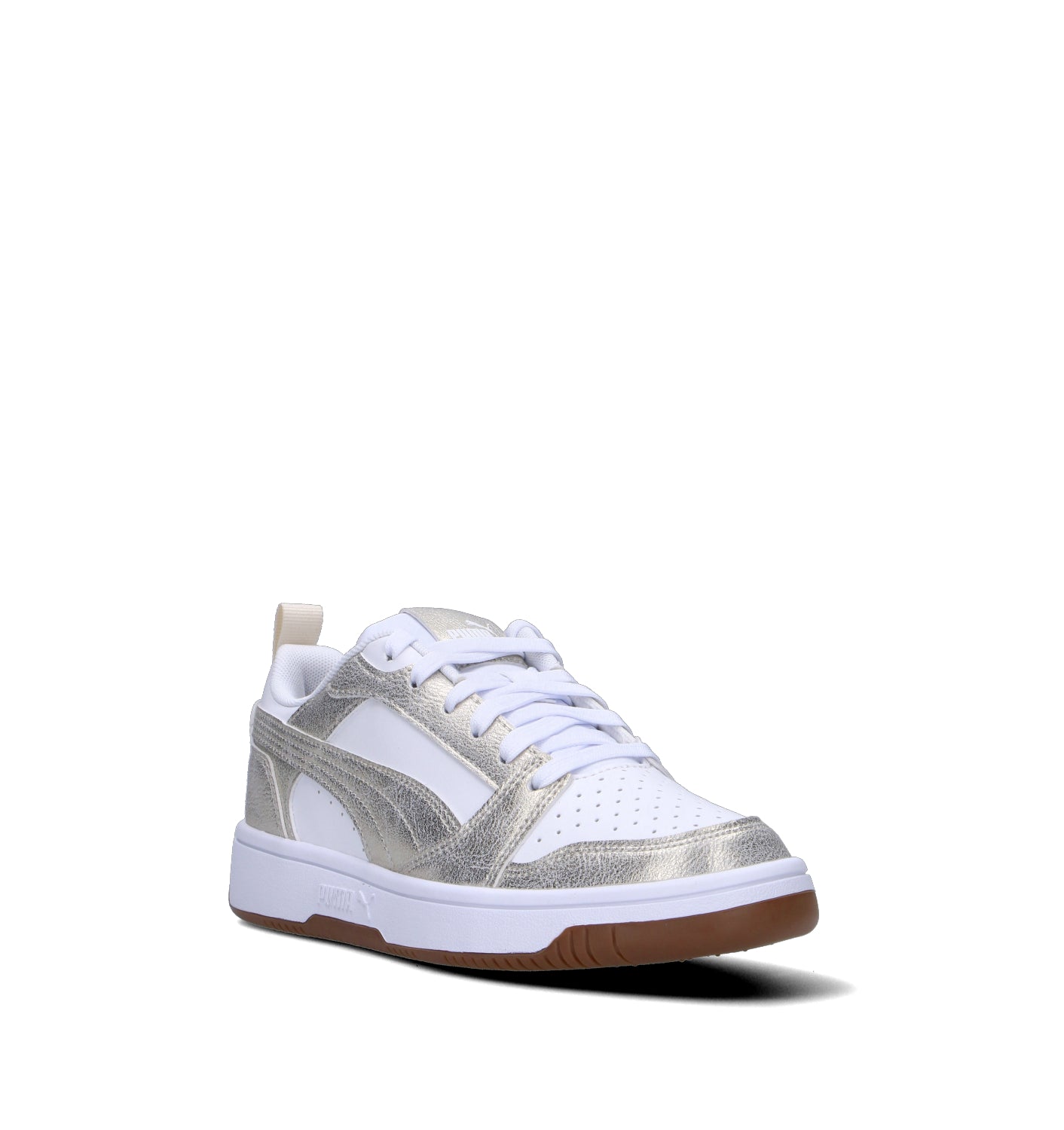 PUMA REBOUND V6 LOW METALLIC Sneaker donna bianca/oro