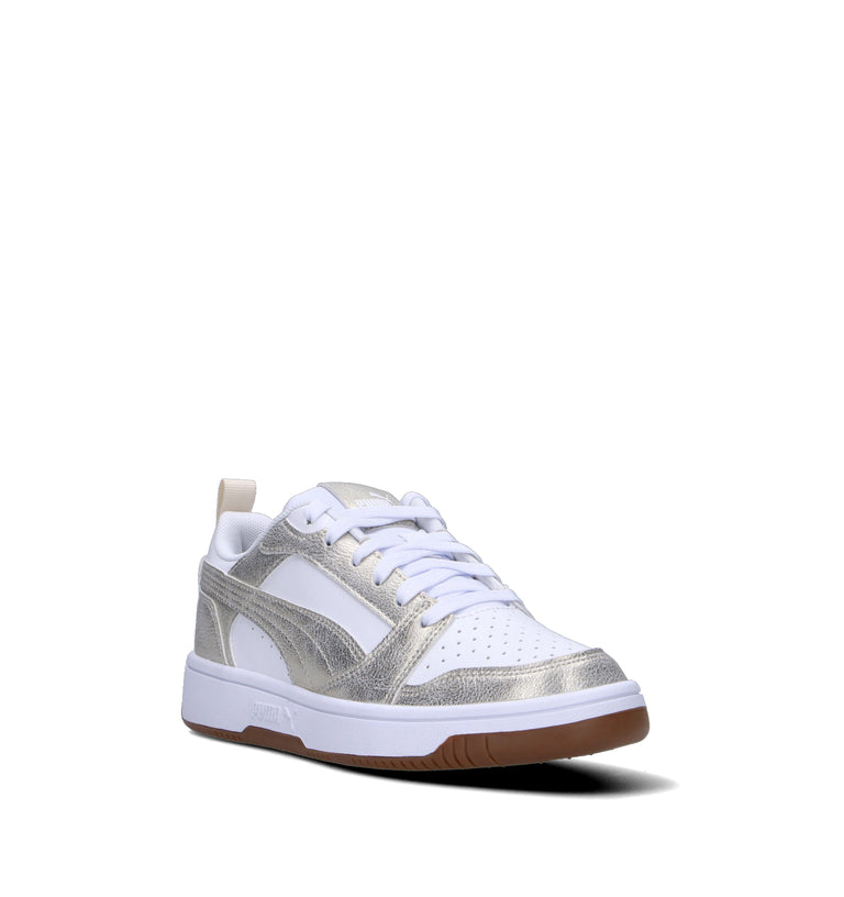 PUMA REBOUND V6 LOW METALLIC Sneaker donna bianca/oro