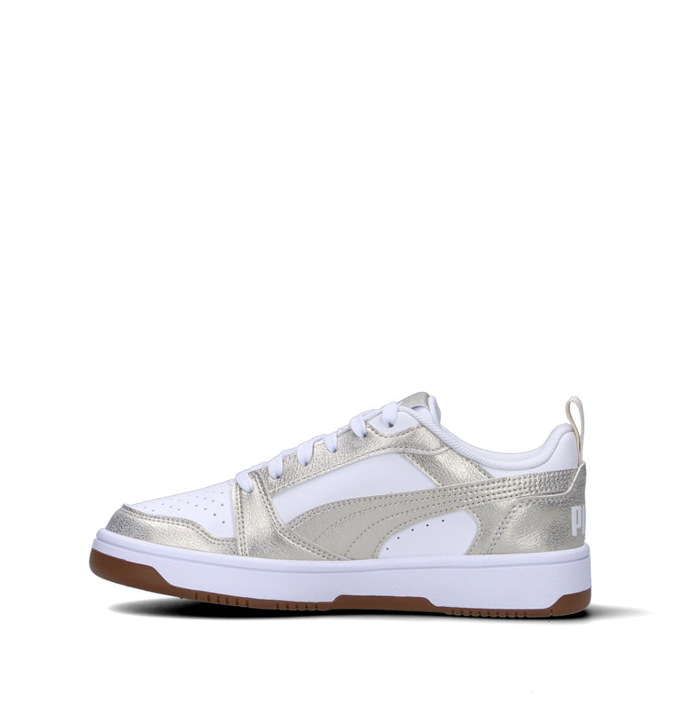 PUMA REBOUND V6 LOW METALLIC Sneaker donna bianca/oro