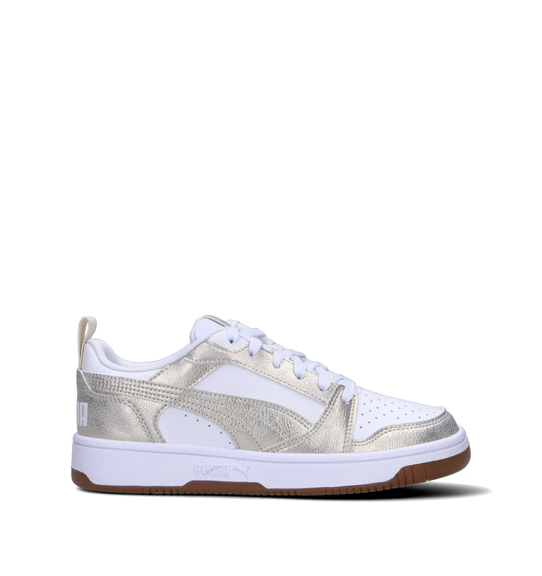 PUMA REBOUND V6 LOW METALLIC Sneaker donna bianca/oro