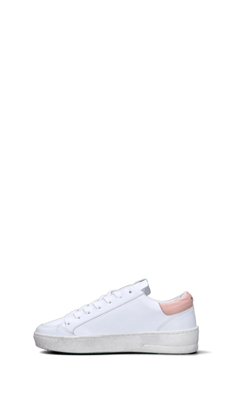 AMA-BRAND Sneaker donna bianca/rosa in pelle
