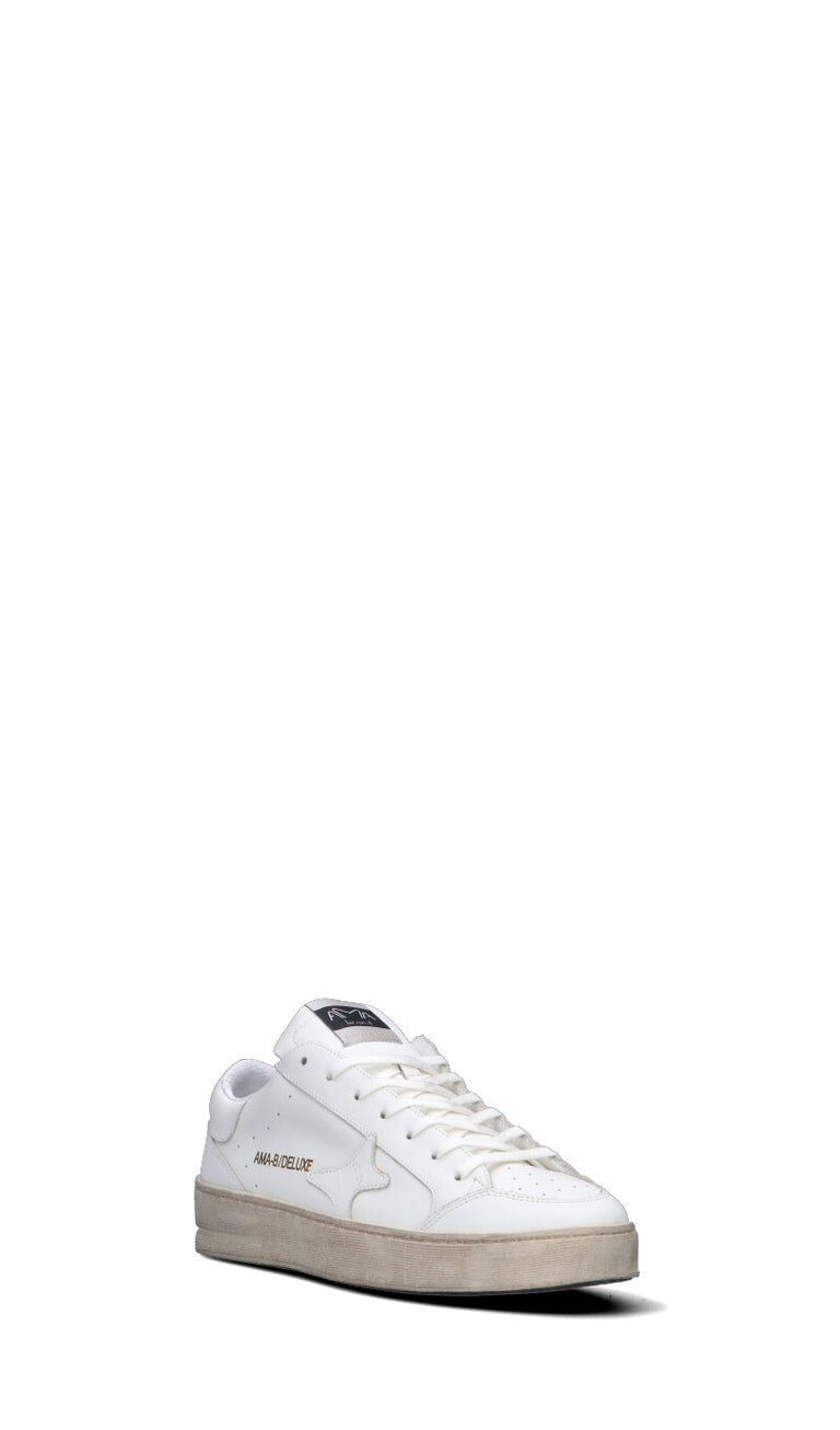 AMA-BRAND Sneaker uomo bianca in pelle