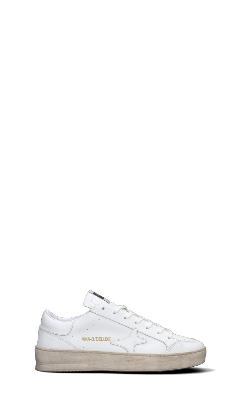AMA-BRAND Sneaker uomo bianca in pelle