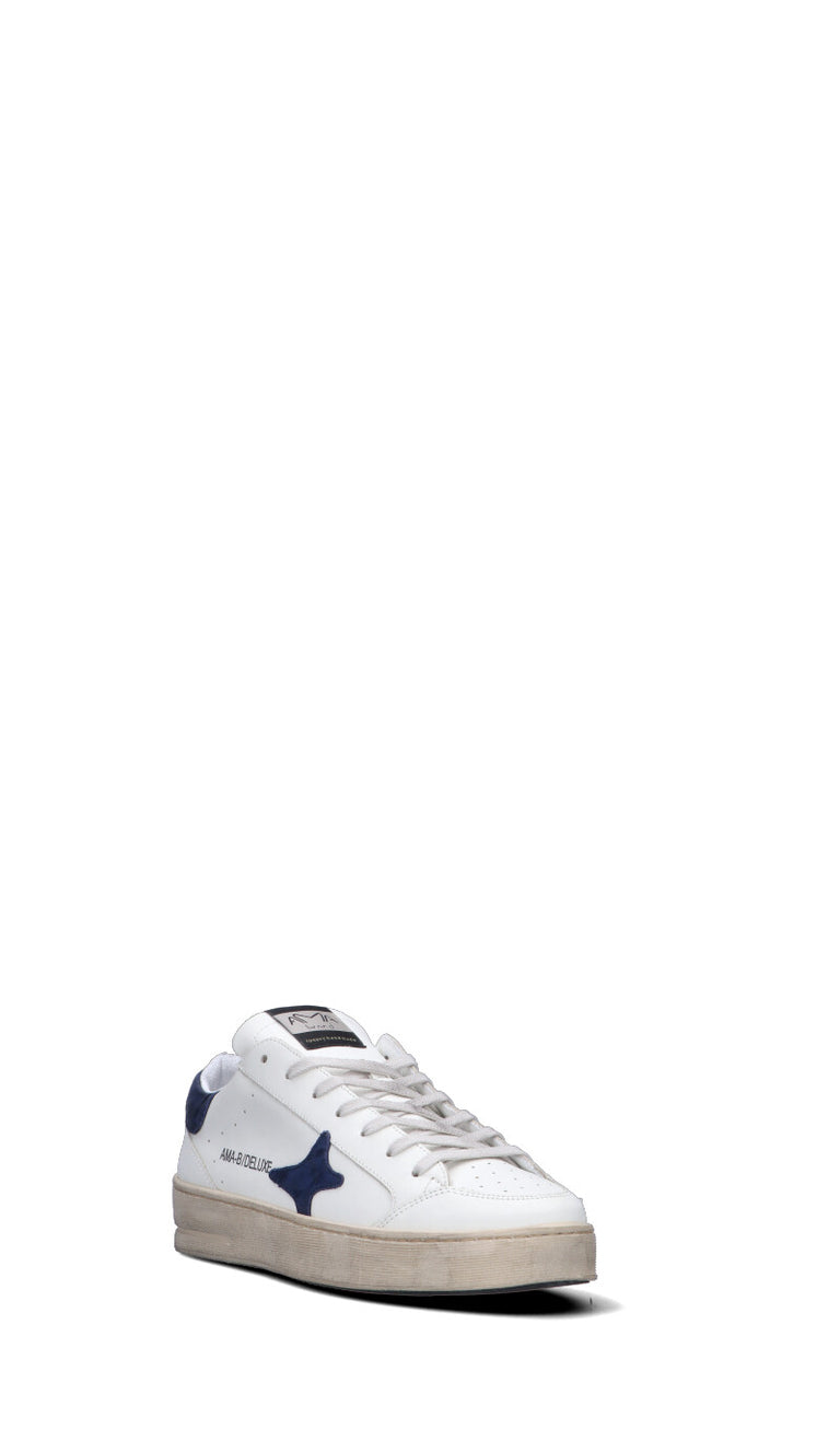 AMA-BRAND Sneaker uomo bianca/blu in pelle