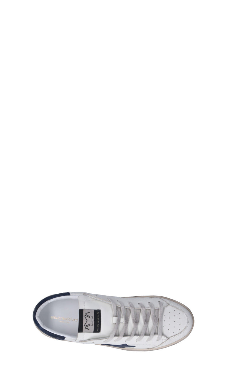 AMA-BRAND Sneaker uomo bianca/blu in pelle
