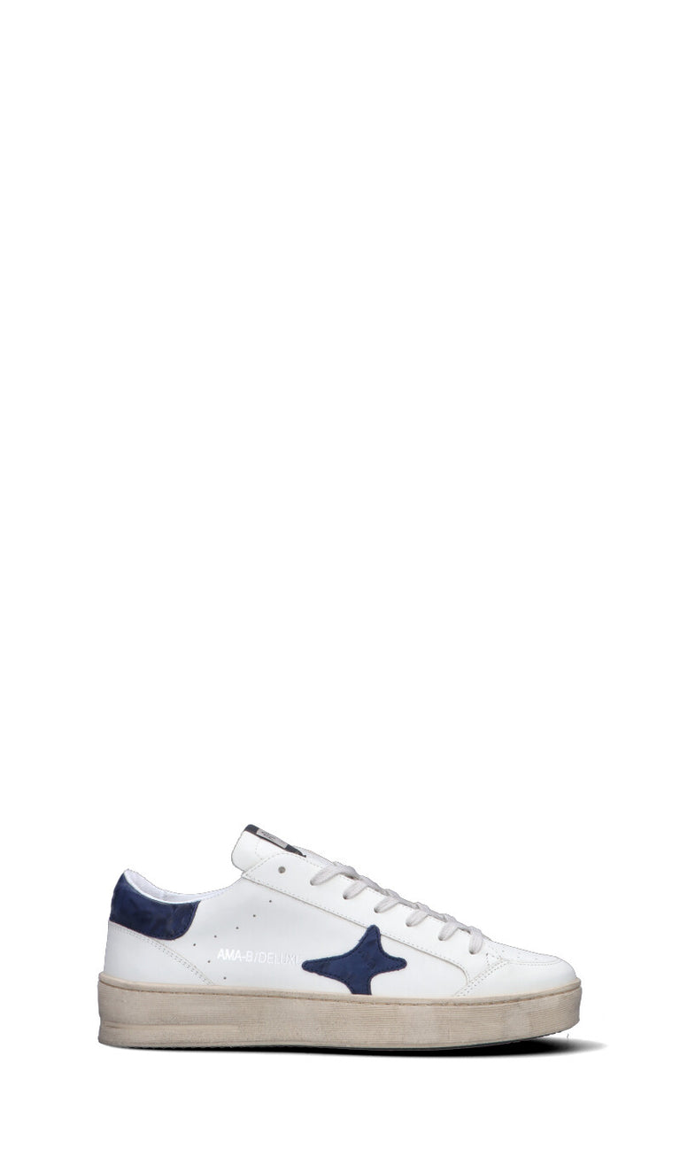 AMA-BRAND Sneaker uomo bianca/blu in pelle