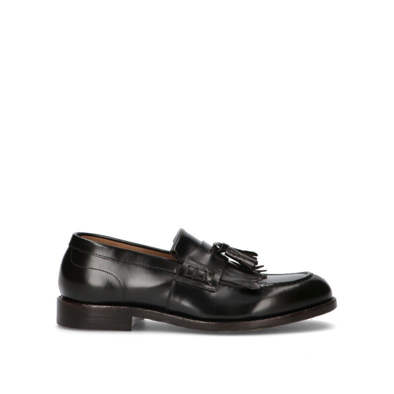 GREEN GEORGE Mocassino uomo nero in pelle