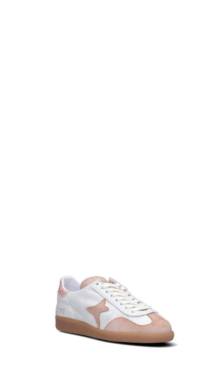 AMA-BRAND Sneaker donna bianca/blush in pelle