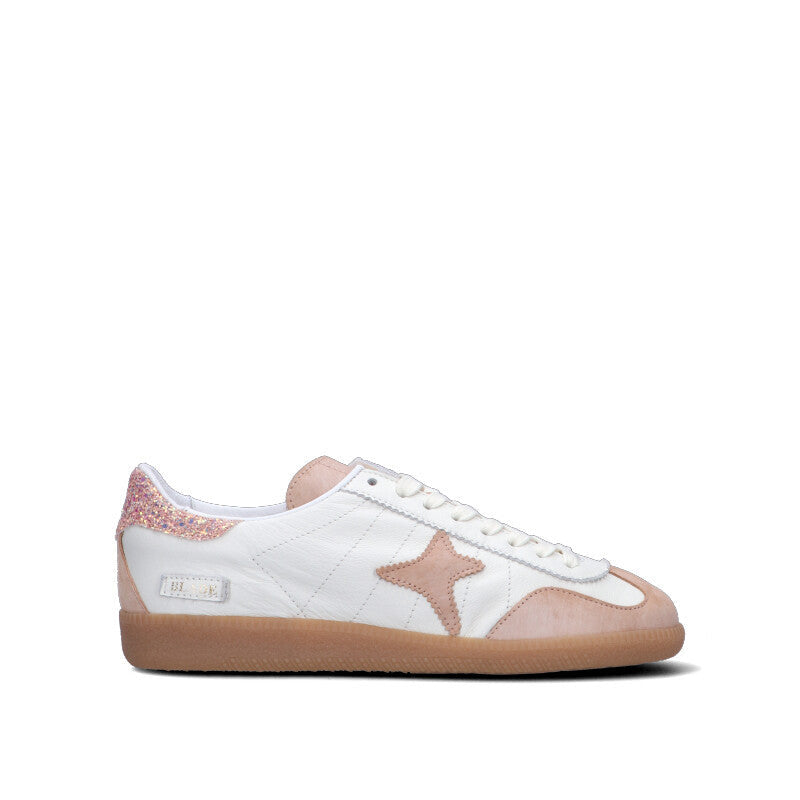AMA-BRAND Sneaker donna bianca/blush in pelle