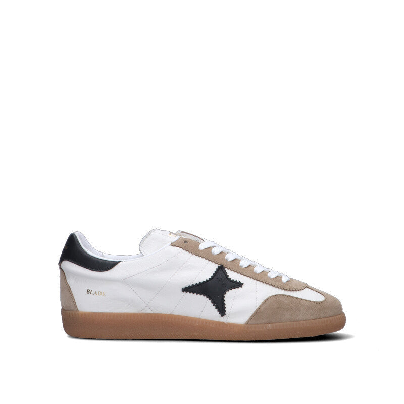 AMA-BRAND Sneaker uomo bianca/nera in pelle