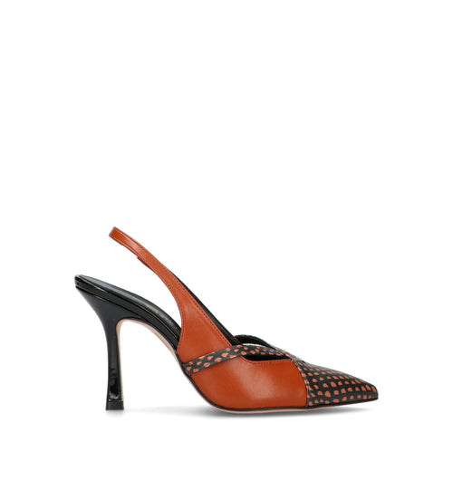 REBECCA VAN DIK Slingback donna cuoio