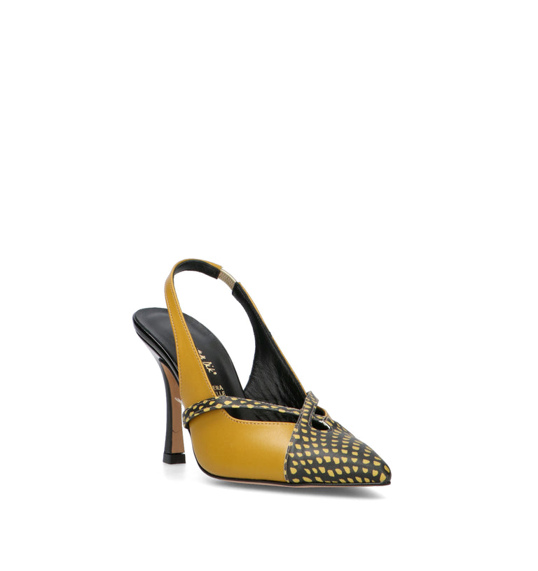 REBECCA VAN DIK Slingback donna gialla