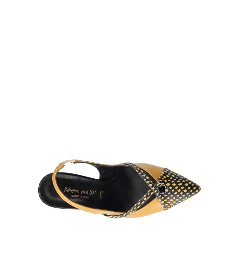 REBECCA VAN DIK Slingback donna gialla