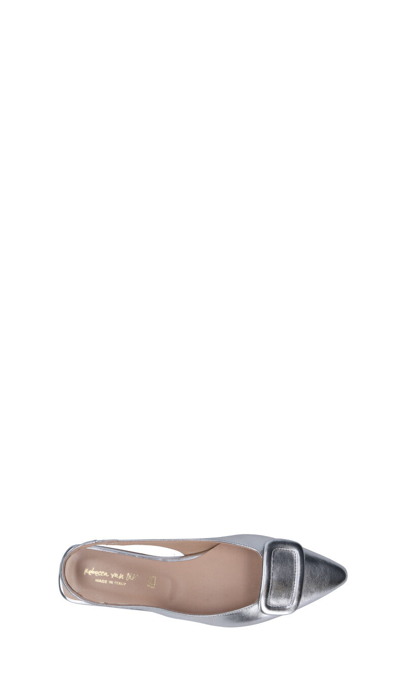 REBECCA VAN DIK Slingback donna argento