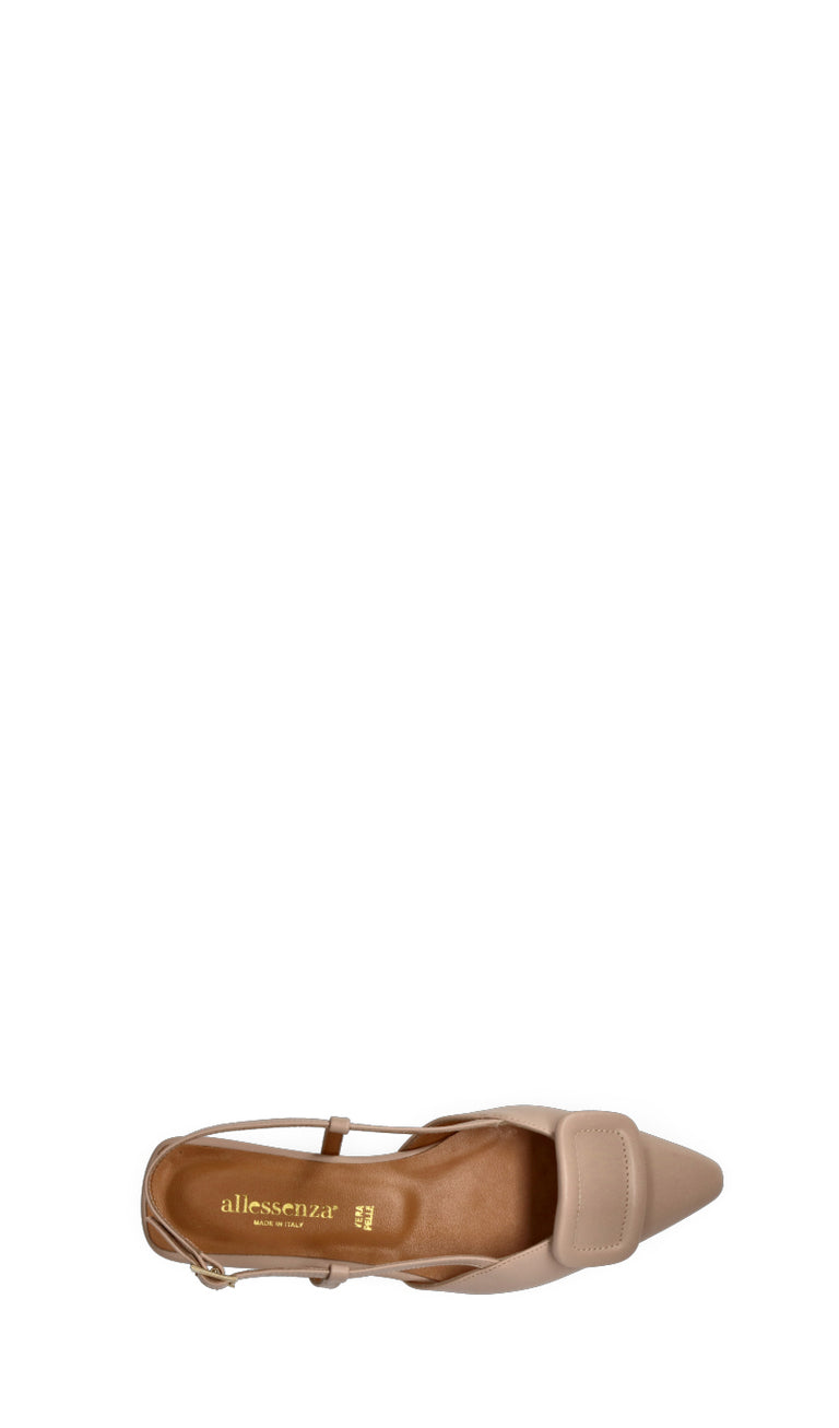 ALLESSENZA Slingback donna nude in pelle