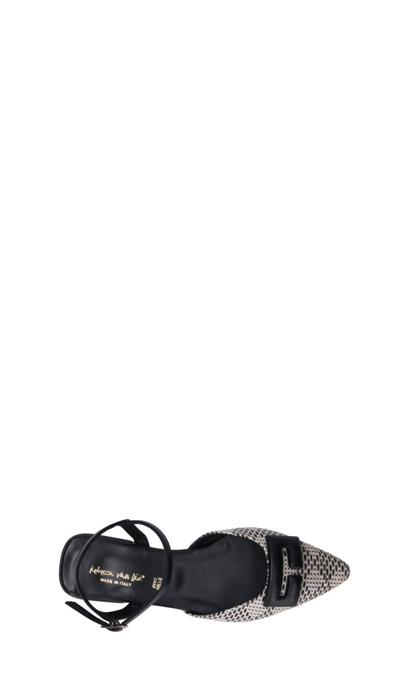 REBECCA VAN DIK Slingback donna nera
