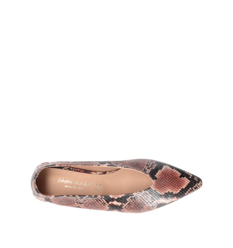 REBECCA VAN DIK Ballerina donna cuoio/nera