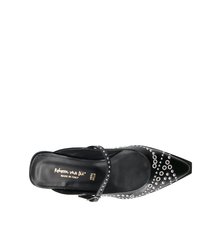 REBECCA VAN DIK Slingback donna nero