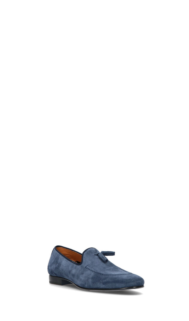 MEZZETINTE Mocassino uomo blu in suede