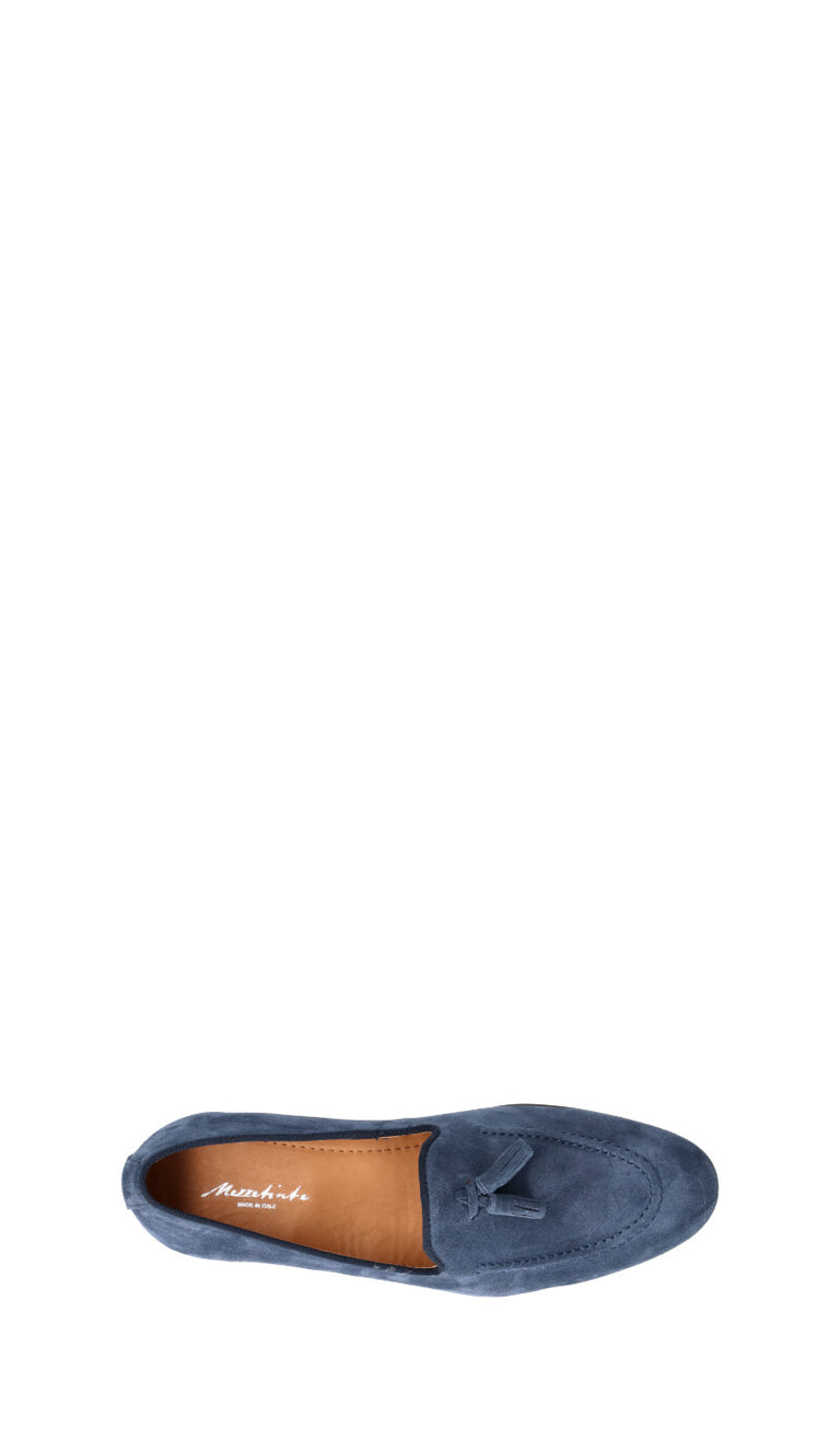 MEZZETINTE Mocassino uomo blu in suede