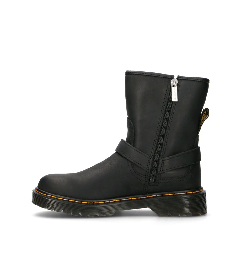 DR. MARTENS GENAYA Y Tronchetto ragazza nero in pelle