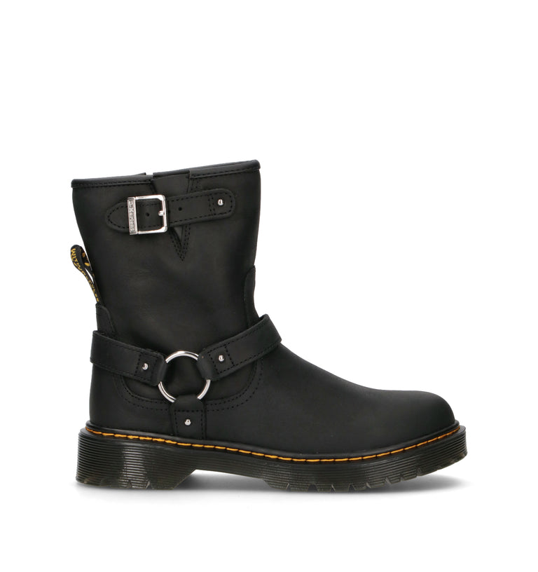 DR. MARTENS GENAYA Y Tronchetto ragazza nero in pelle